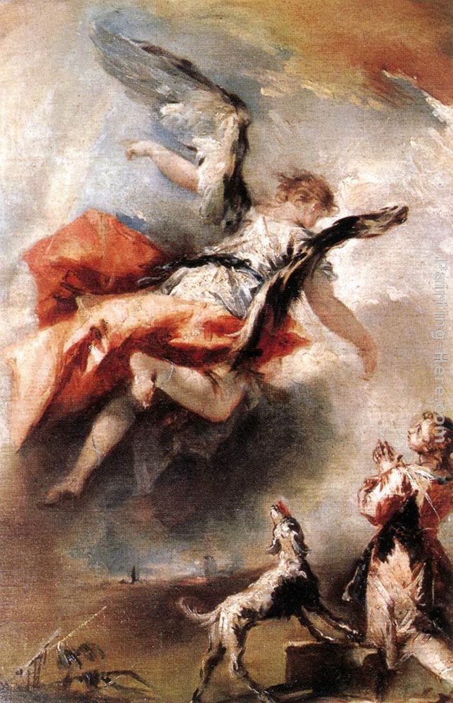 The Angel Appears to Tobias painting - Giovanni Antonio Guardi The Angel Appears to Tobias art painting